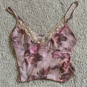 Motel Rocks flower print mesh tank top